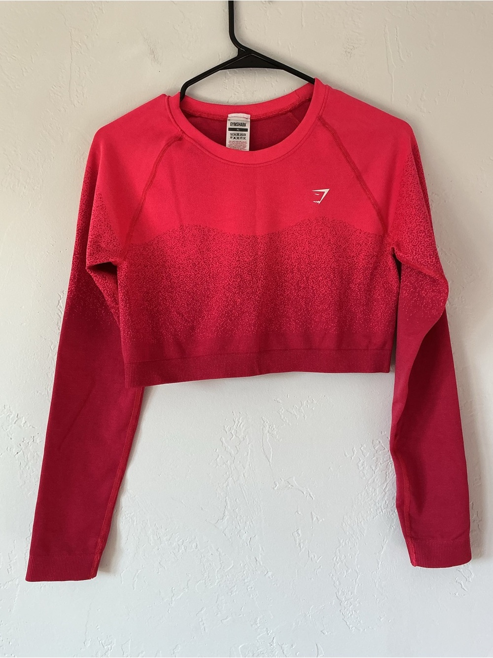 Gymshark Ombre Seamless Cropped Activewear Long Sleeve Top